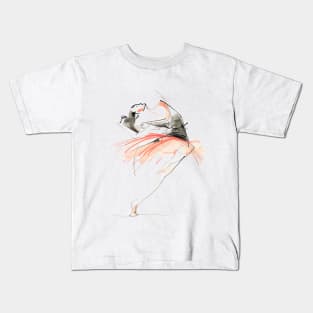 Ballet Dancer Drawing Kids T-Shirt